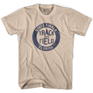 Florida State Finals Track and Field Adult Cotton T-Shirt - Creme Florida State Finals Track and Field Adult Cotton T-Shirt - Creme