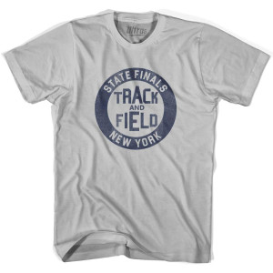 New York State Finals Track and Field Adult Cotton T-Shirt - Cool Grey New York State Finals Track and Field Adult Cotton T-Shirt - Cool Grey