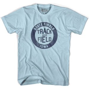 Iowa State Finals Track and Field Adult Cotton T-Shirt - Light Blue Iowa State Finals Track and Field Adult Cotton T-Shirt - Light Blue
