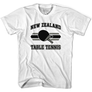 New Zealand Table Tennis Youth Cotton T-shirt - White New Zealand Table Tennis Youth Cotton T-shirt - White
