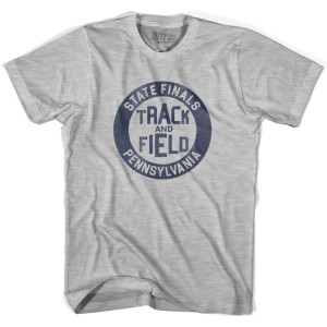 Pennsylvania State Finals Track and Field Adult Cotton T-Shirt - Grey Heather Pennsylvania State Finals Track and Field Adult Cotton T-Shirt - Grey Heather
