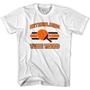 Netherlands Table Tennis Youth Cotton T-shirt - White Netherlands Table Tennis Youth Cotton T-shirt - White