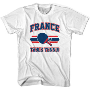 France Table Tennis Youth Cotton T-shirt - White France Table Tennis Youth Cotton T-shirt - White