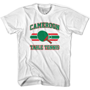 Cameroon Table Tennis Youth Cotton T-shirt - White Cameroon Table Tennis Youth Cotton T-shirt - White