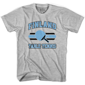Finland Table Tennis Adult Cotton T-Shirt - Grey Heather