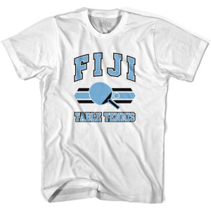 Fij Table Tennis Youth Cotton T-shirt - White Fij Table Tennis Youth Cotton T-shirt - White