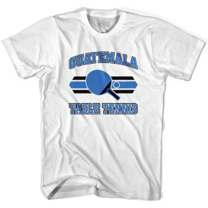 Guatemala Table Tennis Youth Cotton T-shirt - White Guatemala Table Tennis Youth Cotton T-shirt - White