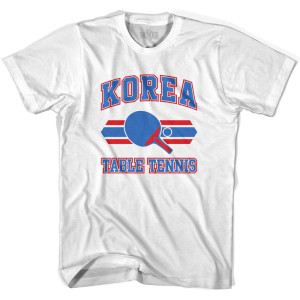 Korea Table Tennis Youth Cotton T-shirt - White Korea Table Tennis Youth Cotton T-shirt - White