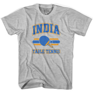 India Table Tennis Youth Cotton T-Shirt - Grey Heather India Table Tennis Youth Cotton T-Shirt - Grey Heather