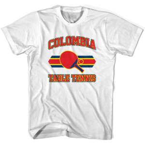 Colombia Table Tennis Youth Cotton T-shirt - White Colombia Table Tennis Youth Cotton T-shirt - White