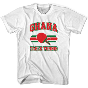 Ghana Table Tennis Youth Cotton T-shirt - White Ghana Table Tennis Youth Cotton T-shirt - White