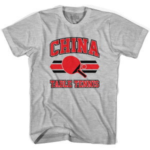 China Table Tennis Youth Cotton T-Shirt - Grey Heather China Table Tennis Youth Cotton T-Shirt - Grey Heather