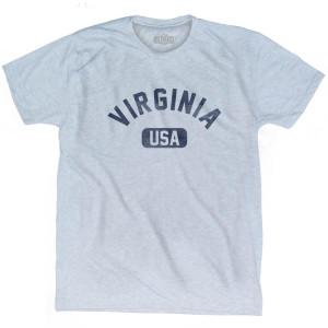 Virginia USA Adult Tri-Blend T-Shirt - Athletic White