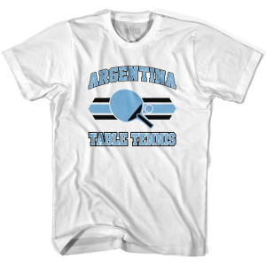 Argentina Table Tennis Womens Cotton T-shirt - White Argentina Table Tennis Womens Cotton T-shirt - White