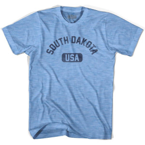 South Dakota USA Adult Tri-Blend T-Shirt - Athletic Blue