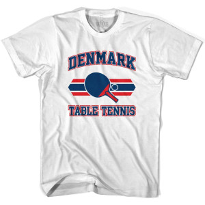Denmark Table Tennis Womens Cotton T-shirt - White