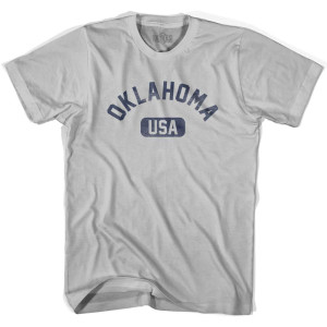 Oklahoma USA Adult Cotton T-Shirt - Cool Grey
