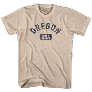 Oregon USA Adult Cotton T-Shirt - Creme