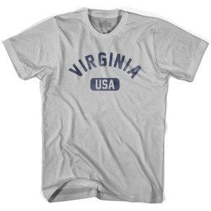 Virginia USA Adult Cotton T-Shirt - Cool Grey