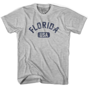 Florida USA Adult Cotton T-Shirt - Grey Heather Florida USA Adult Cotton T-Shirt - Grey Heather