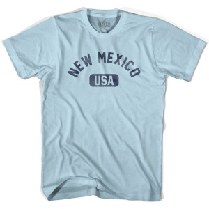 New Mexico USA Adult Cotton T-Shirt - Light Blue