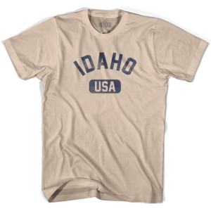 Idaho USA Adult Cotton T-Shirt - Creme