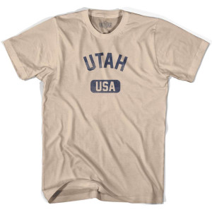Utah USA Adult Cotton T-Shirt - Creme