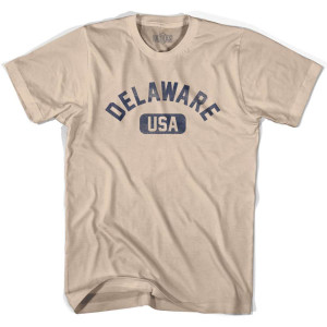Delaware USA Adult Cotton T-Shirt - Creme