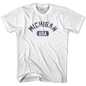 Michigan USA Youth Cotton T-shirt - White Michigan USA Youth Cotton T-shirt - White