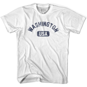 Washington USA Adult Cotton T-shirt - White