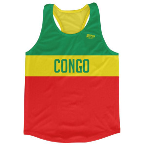 Congo Country Finish Line Running Tank Top Racerback Track and Cross Country Singlet Jersey Made in USA - Red Yellow Green Congo Country Finish Line Running Tank Top Racerback Track and Cross Country Singlet Jersey Made in USA - Red Yellow Green