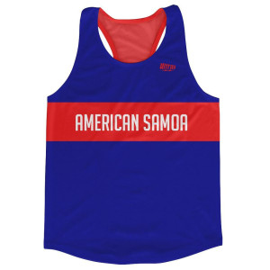 American Samoa Country Finish Line Running Tank Top Racerback Track and Cross Country Singlet Jersey Made in USA - Red Blue American Samoa Country Finish Line Running Tank Top Racerback Track and Cross Country Singlet Jersey Made in USA - Red Blue