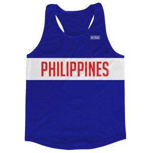 Philippines Running Tank Top Racerback Track and Cross Country Singlet Jersey Made in USA - Navy Philippines Running Tank Top Racerback Track and Cross Country Singlet Jersey Made in USA - Navy