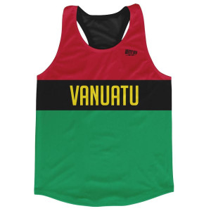 Vanuatu Country Finish Line Running Tank Top Racerback Track and Cross Country Singlet Jersey Made in USA - Red Green Vanuatu Country Finish Line Running Tank Top Racerback Track and Cross Country Singlet Jersey Made in USA - Red Green