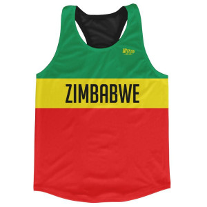 Zimbabwe Country Finish Line Running Tank Top Racerback Track and Cross Country Singlet Jersey Made in USA - Green Yellow Red Zimbabwe Country Finish Line Running Tank Top Racerback Track and Cross Country Singlet Jersey Made in USA - Green Yellow Red
