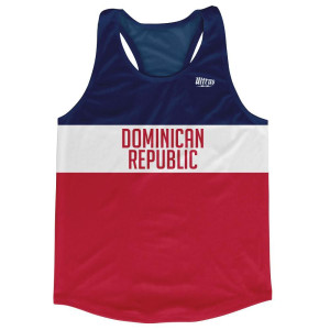 Dominican Republic Country Finish Line Running Tank Top Racerback Track and Cross Country Singlet Jersey Made in USA - Red White Blue Dominican Republic Country Finish Line Running Tank Top Racerback Track and Cross Country Singlet Jersey Made in USA - Red White Blue