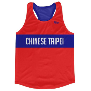 Taiwan Chinese Taipei Country Finish Line Running Tank Top Racerback Track and Cross Country Singlet Jersey Made in USA - Red Blue Taiwan Chinese Taipei Country Finish Line Running Tank Top Racerback Track and Cross Country Singlet Jersey Made in USA - Red Blue