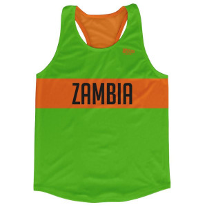 Zambia Country Finish Line Running Tank Top Racerback Track and Cross Country Singlet Jersey Made in USA - Green Zambia Country Finish Line Running Tank Top Racerback Track and Cross Country Singlet Jersey Made in USA - Green