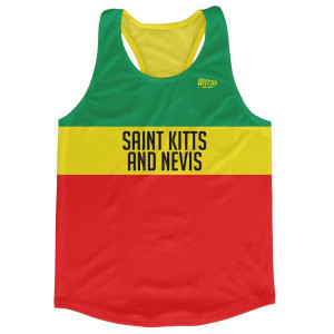 Saint Kitts and Nevis Country Finish Line Running Tank Top Racerback Track and Cross Country Singlet Jersey Made in USA - Red Yellow Green Saint Kitts and Nevis Country Finish Line Running Tank Top Racerback Track and Cross Country Singlet Jersey Made in USA - Red Yellow Green