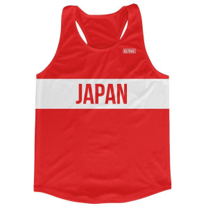 Japan Running Tank Top Racerback Track and Cross Country Singlet Jersey Made in USA - Red Japan Running Tank Top Racerback Track and Cross Country Singlet Jersey Made in USA - Red