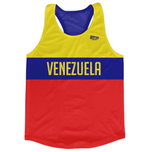 Venezuela Country Finish Line Running Tank Top Racerback Track and Cross Country Singlet Jersey Made in USA - Blue Red Yellow Venezuela Country Finish Line Running Tank Top Racerback Track and Cross Country Singlet Jersey Made in USA - Blue Red Yellow