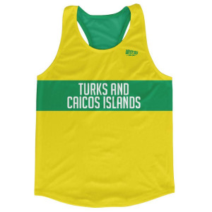 Turks and Caicos Islands Country Finish Line Running Tank Top Racerback Track and Cross Country Singlet Jersey Made in USA - Green Yellow Turks and Caicos Islands Country Finish Line Running Tank Top Racerback Track and Cross Country Singlet Jersey Made in USA - Green Yellow