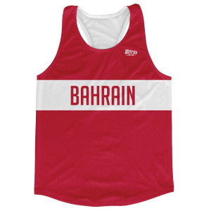 Bahrain Country Finish Line Running Tank Top Racerback Track and Cross Country Singlet Jersey Made in USA - Red White Bahrain Country Finish Line Running Tank Top Racerback Track and Cross Country Singlet Jersey Made in USA - Red White