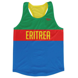 Eritrea Country Finish Line Running Tank Top Racerback Track and Cross Country Singlet Jersey Made in USA - Green Red Blue Eritrea Country Finish Line Running Tank Top Racerback Track and Cross Country Singlet Jersey Made in USA - Green Red Blue