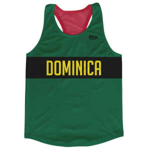 Dominica Country Finish Line Running Tank Top Racerback Track and Cross Country Singlet Jersey Made in USA - Dark Green Dominica Country Finish Line Running Tank Top Racerback Track and Cross Country Singlet Jersey Made in USA - Dark Green