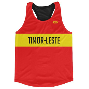 Timor-Leste Country Finish Line Running Tank Top Racerback Track and Cross Country Singlet Jersey Made in USA - Red Yellow Timor-Leste Country Finish Line Running Tank Top Racerback Track and Cross Country Singlet Jersey Made in USA - Red Yellow