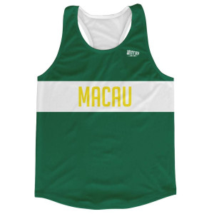 Macau Country Finish Line Running Tank Top Racerback Track and Cross Country Singlet Jersey Made in USA - Dark Green Macau Country Finish Line Running Tank Top Racerback Track and Cross Country Singlet Jersey Made in USA - Dark Green