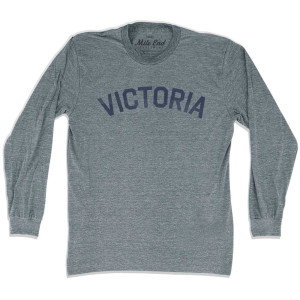 Victoria Vintage Long Sleeve T-shirt - Athletic Grey