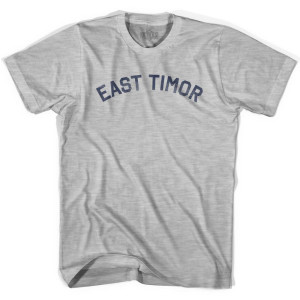 East Timor Vintage City Womens Cotton T-Shirt - Grey Heather