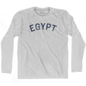 Egypt Vintage City Adult Cotton Long Sleeve T-Shirt - Grey Heather Egypt Vintage City Adult Cotton Long Sleeve T-Shirt - Grey Heather